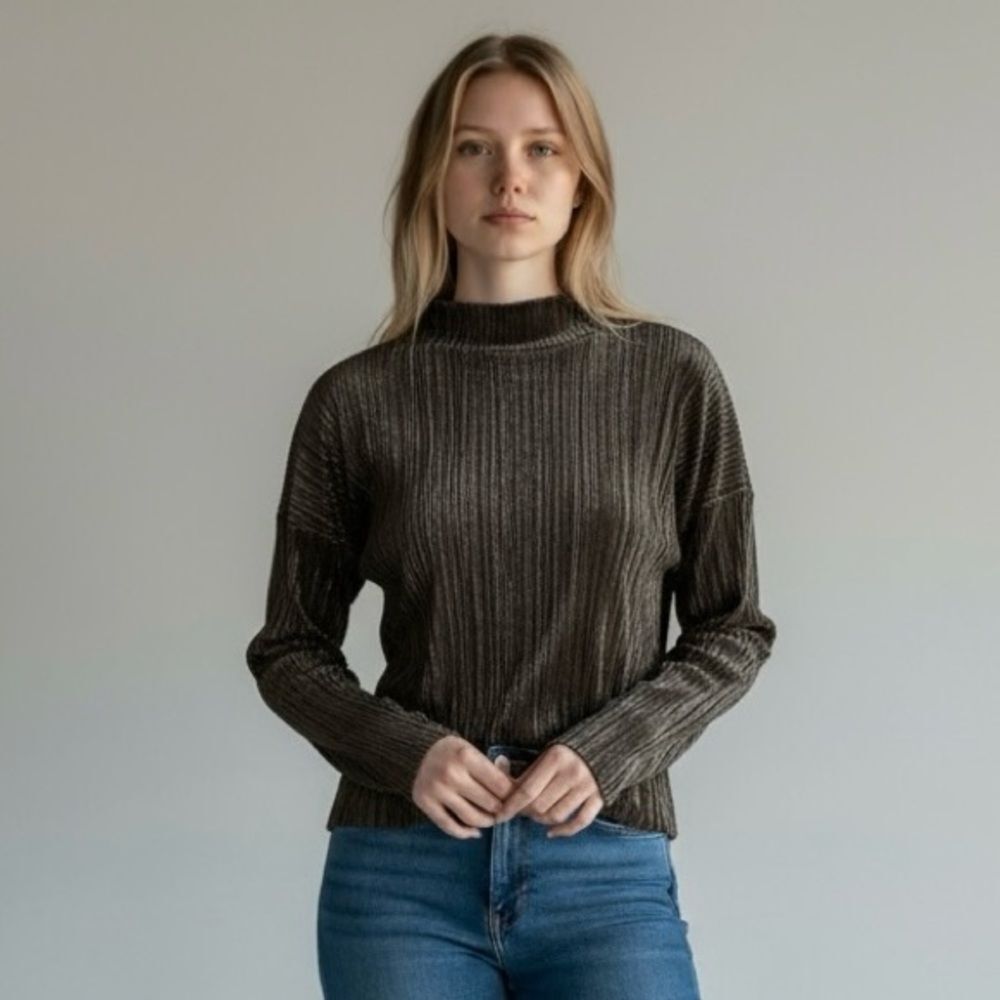 Kate & Mallory Chenille Soft Sweater Women’s Size XL Mock Neck Long Sleeve
